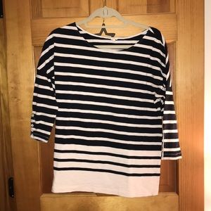 JCrew Black and white (creamish) shirt